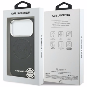 Karl Lagerfeld K Head Point Logo MagSafe Suojakuori iPhone 17 Pro Maxille - Musta
