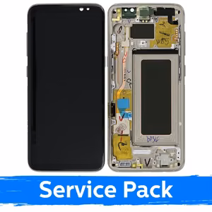 LCD-näyttö yhteensopiva Samsung G950 S8 kehyksellä / Sunrise Gold / (Service Pack)