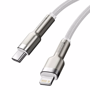 Baseus Cafule -kaapeli USB-C - Lightning, PD, 20W, 2m, valkoinen