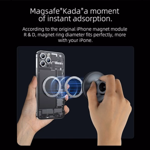 Magneettinen autopidike puhelimelle MagSafe-yhteensopiva Forcell F-Grip MagFlex tuulilasiin / kojelautaan musta