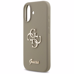 Guess Silikoninen Big 4G Script Suojakuori iPhone 17:lle - Ruskea