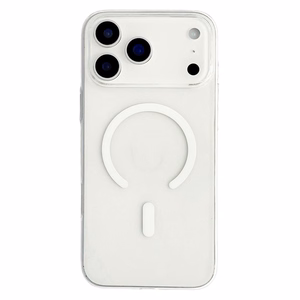 Läpinäkyvä valkoinen MagSafe-yhteensopiva PC-suojakuori puhelimelle iPhone 18 Pro / 17 Pro