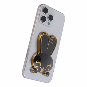 Puhelinteline RABBIT - tarrakiinnitys - musta