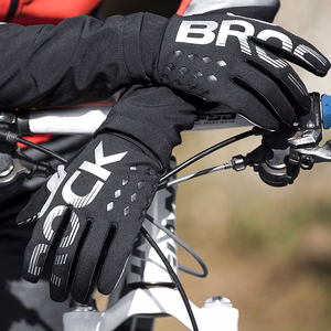 Rockbros cycling gloves, insulated, long, size: XL - black and gray