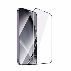 Tempered glass metal frame for iPhone 14 Pro Max 6,7" black frame