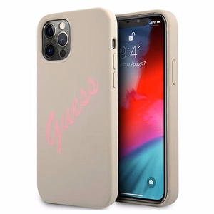 Guess GUHCP12MLSVSGP iPhone 12/12 Pro 6.1" gray pink/grey pink hardcase Silicone Vintage