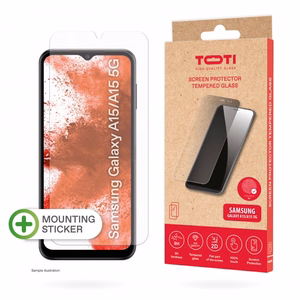 TEMPERED glass 2D screen protector for Samsung Galaxy A15/A15 5G, Transparent