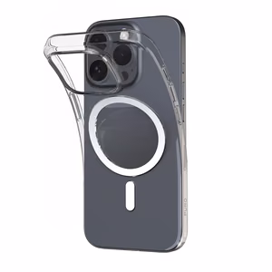 Puro 03 Mag MagSafe Silikoninen Suojakuori iPhone 16 Pro Maxille - läpinäkyvä