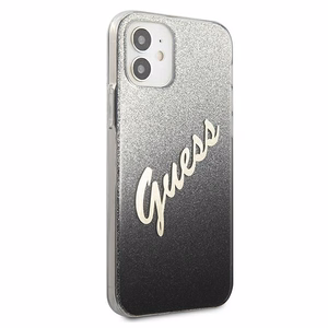 Guess GUHCP12SPCUGLSBK iPhone 12 mini 5.4" black/black hardcase Glitter Gradient Script