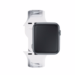 3mk-silikoniranneke Apple Watchille, 38/40/41/42 mm, valkoinen, pieni koko