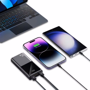 Powerbank Tech-Protect PB13 20000mAh 22.5W 2x USB-A / USB-C / Lightning USB-C / USB-A kaapelilla - harmaa