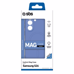 SBS Instinct Mag -suojakuori Samsung Galaxy S26 -puhelimelle, MagSafe-yhteensopiva - sininen