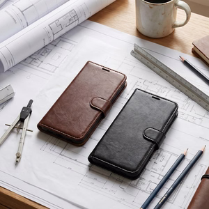 Smart Luxe nahkainen suojakuori iPhone 17 6,3" musta