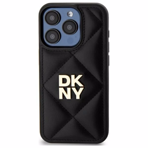 DKNY Quilted Stack Logo Suojakuori iPhone 15 Pro Max:lle - musta