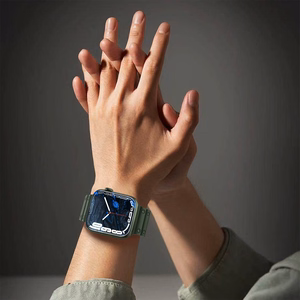 Triple Protection Hihna Apple Watch 38 / 40 / 41 mm ranneke - musta