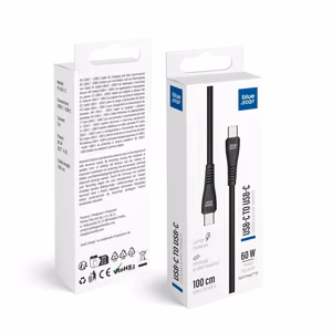 Kaapeli USB C - USB C Blue Star 3A 60W QC4.0 1 m PJ-DQ1-C musta