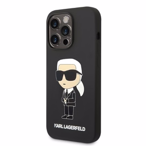 Karl Lagerfeld Silicone Ikonik suojakuori iPhone 14 Pro:lle - musta