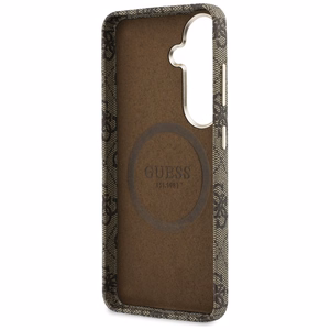 Guess suojakuori 4G Script MagSafe Samsung Galaxy S26:lle ruskea