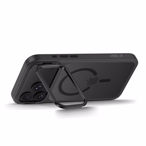 Tech-Protect MagStand MagSafe CC suojakuori malleille iPhone 18 Pro Max / 17 Pro Max, mattamusta