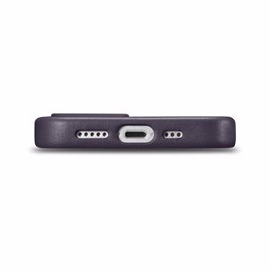 iCarer Kotelo Nahkakotelo Kotelo iPhone 14 Plus tumman violetti (MagSafe-yhteensopiva)