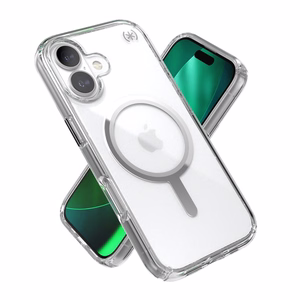 Speck Presidio Perfect Clear MagSafe - iPhone 17 suojakuori (läpinäkyvä / hopeinen)