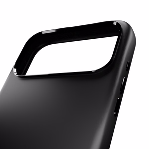 Puro Icon Mag Pro nestesilikoninen Suojakuori iPhone 17 Pro Max:lle, MagSafe -yhteensopiva, kamerasuojauksella ja alumiinipainikkeilla - musta