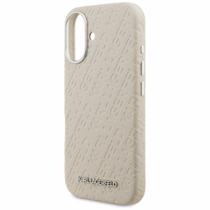Karl Lagerfeld FW Stamped Karl MagSafe Suojakuori iPhone 16 - beige