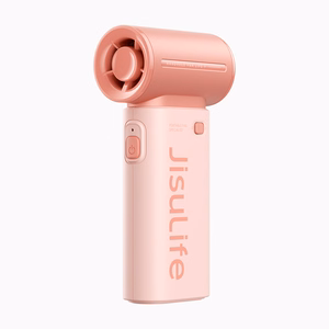 Jisulife Life9 3600 mAh kannettava USB-käsituuletin ja minipuhallin, vaaleanpunainen