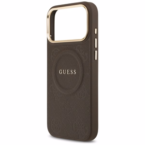Guess Peony Hot Stamp MagSafe suojakuori iPhone 17 Pro Max - ruskea
