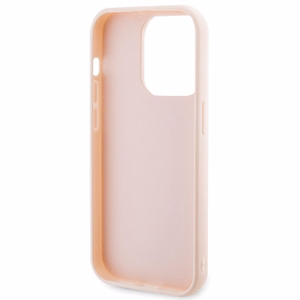 Karl Lagerfeld 3D Rubber Glitter Logo Suojakuori iPhone 15 Pro Max:lle - vaaleanpunainen