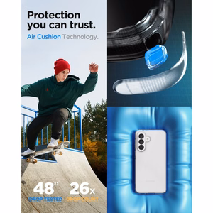Spigen Liquid Crystal -suojakuori Samsung Galaxy A37 5G:lle crystal clear