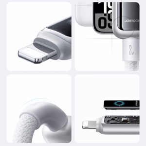 USB-kaapeli Joyroom S-A55 USB-A - Lightning 3 A 1,2 m valkoinen