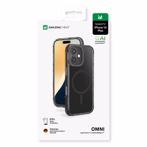 AmazingThing Omni Mag Suojakuori iPhone 16 Plus:lle - musta