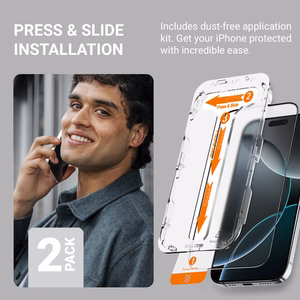 Crong EasyShield 2-Pack karkaistut näytönsuojalasit iPhone 15 Pro Max -laitteelle, 2 kpl