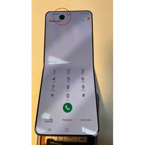 LCD-naytto yhteensopiva Samsung F711 Z Flip3 musta (vikojen kanssa 1) (NF versio)