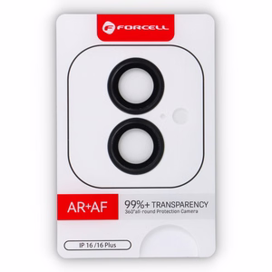 Kameran lasi iPhone 16 / 16 Plus:lle Forcell Premium musta