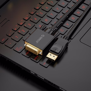 Orico XD-DTD DisplayPort–DVI, 4K-kaapeli, 2 m – musta