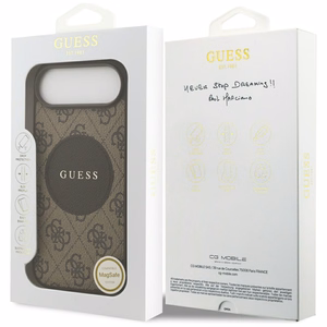 Guess 4G Circle Classic Logo MagSafe Suojakuori iPhone Airille - ruskea
