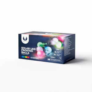 Valoketju aurinko LED FROSTED BALLS SFB62 6,5m 30 palloa monivärinen Forever Light
