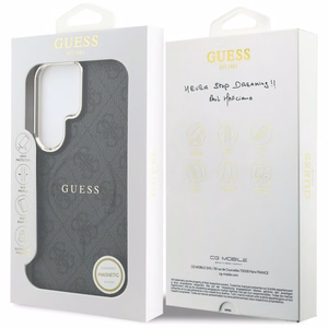 Guess suojakuori 4G Embossed Ring MagSafe Samsung Galaxy S26 Ultra:lle musta