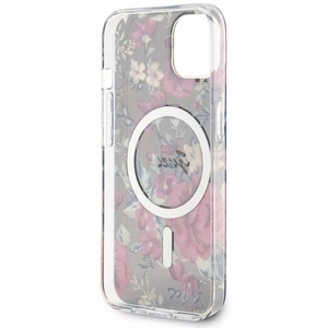 Guess Flower MagSafe suojakuori iPhone 14:lle - vihreä