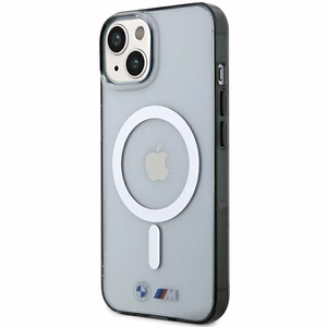 BMW Silver Ring MagSafe iPhone 15 suojakuori - läpinäkyvä