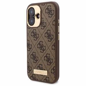Guess 4G Logo Plate MagSafe iPhone 16 Plus Suojakuori - Ruskea