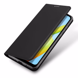 Dux Ducis Skin Pro suojakuori Xiaomi Redmi A1+:lle läppäsuojus korttilokerolla lompakko jalusta musta