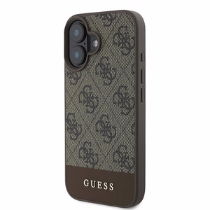 Guess 4G Bottom Stripe Suojakuori iPhone 16 Plus 6.7":lle - Ruskea