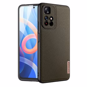 Dux Ducis Fino kotelo kansi päällystetty nylon materiaalia Poco M4 Pro 5G vihreä