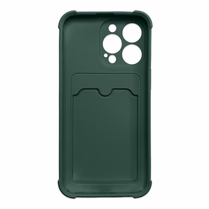 Kortti Armor Case Pussi Cover Xiaomi Redmi 10X 4G / Xiaomi Redmi Note 9 kortti lompakko silikoni panssari kansi Air Bag vihreä