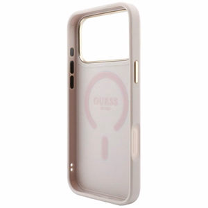 Guess Embossed 4G Classic MagSafe suojakuori mallille iPhone 17 Pro / 18 Pro – väri: vaaleanpunainen