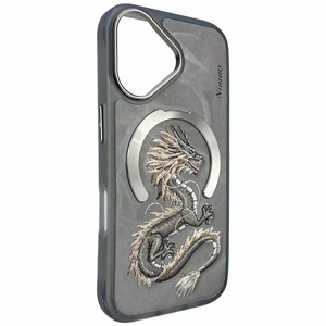 Nimmy Dragon MagSafe Suojakuori iPhone 16:lle - harmaa
