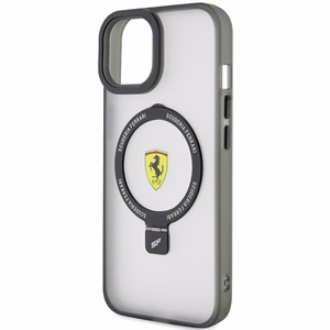 Ferrari FEHMP15SUSCAK iPhone 15 6.1 musta/musta kovakuori Ring Stand 2023 Collection MagSafe